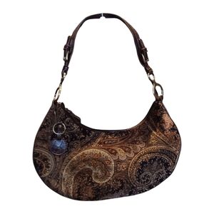 Bueno Paisley Hobo Bag with Leopard Pattern Inside